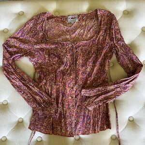 Cute Paisley Roper Pearl Snap Western Shirt
